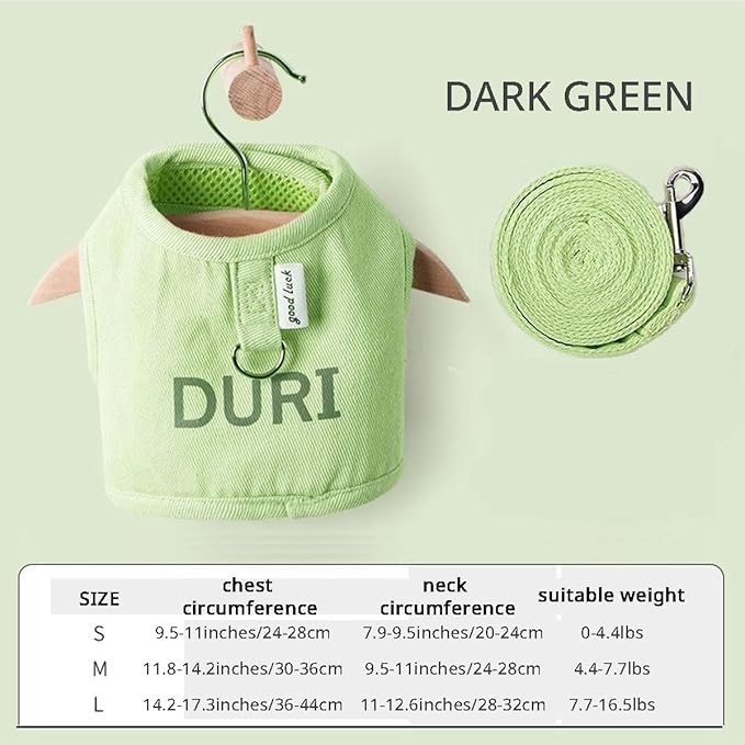 MANON ROSA Rabbit Harness and Leash Set - Escape-Proof Adjustable Vest Harness for Dwarf Bunnies, Soft Padded Conejos Collar with Safety Buckle, Small Animal Walking Accessories