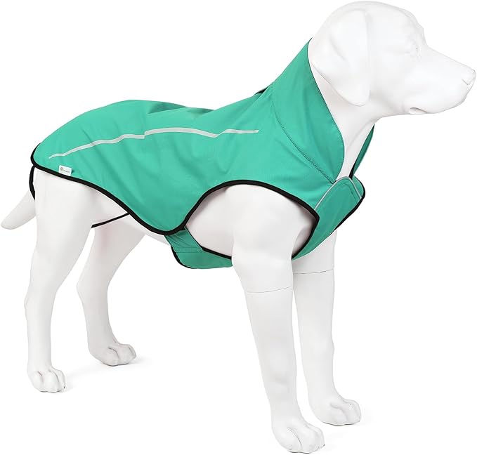 Mile High Life Dog Raincoat, Adjustable Waterproof Reflective Rain Jacket for Small Medium Large Dogs, Lightweight Breathable Pet Rain Coat with Leash Hole(Green,XXS Chest 16-19")