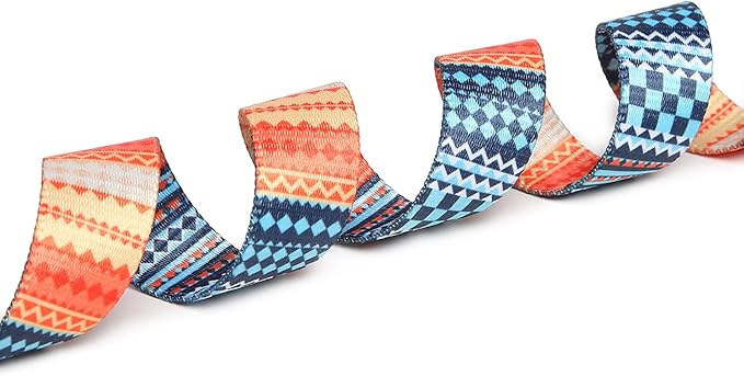 Adjustable Dog Collar with Patterns, Ultra Comfy Soft Nylon Breathable Pet Collar for Small Medium Large Dogs (S, Bohemian Orange)