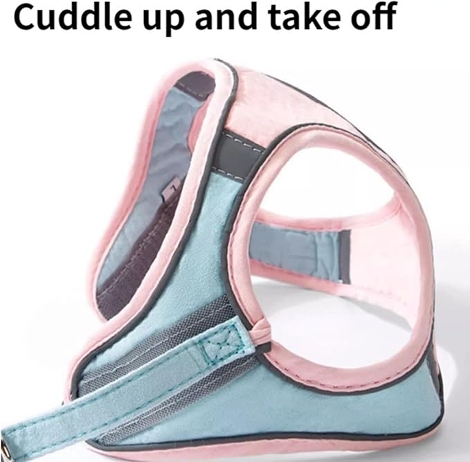 Rabbit Harness and Leash - Adjustable Bunny Harness Escape Proof for Walking Runnig Hiking Camping Outdoor - Cute Small Animal Harness Leash Set (Small)