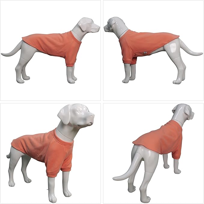 Lovelonglong Sweatshirt Cold Weather Pullover Autumn and Winter T-Shirts for Small Medium Large Size Dogs Lobster-Pink XS