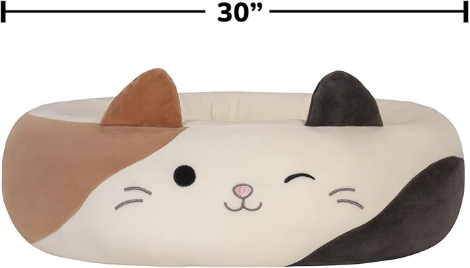 Squishmallows Original 30-Inch Cam The Calico Cat Pet Bed - Large Ultrasoft Official Jazwares Plush Pet Bed
