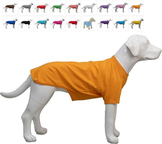 Lovelonglong Pet Clothing Dog Costumes Basic Blank T-Shirt Tee Shirts for Small Dogs Orange XS