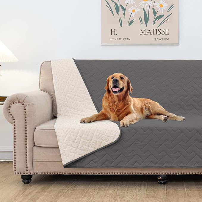 fuguitex Waterproof Dog Bed Cover Couch Cover for Pet Anti-Slip Cat Mat Pet Pad Blanket for Sofa Chair Recliner Bed Furniture Protrctor