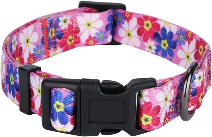 Rhea Rose Dog Collar Special Design Personalized Cute Girl Soft Collars Sunflower, Small