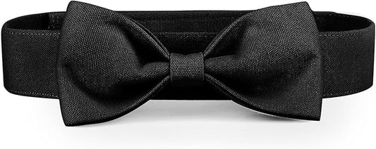 Segarty Dog Wedding Outfit, Adjustable Black Bowtie Collar for Extra Large Dogs, Durable Dog Neck Tie Tuxedo Comfortable Pets Grooming Accessories for Formal Wedding Holiday Birthday Gift Party