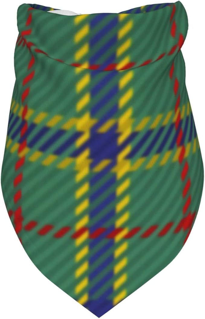 Pet Triangle Scarf, Platt Tartan pet cat and Dog Scarf, Pet Clothing Accessories, Plaid Pet Scarf, for Small to Large Dogs Cats