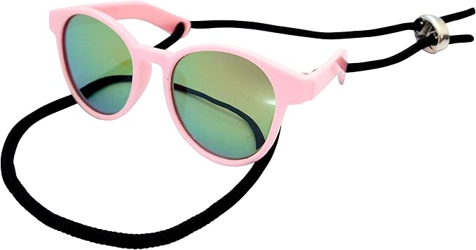 G014 Dog Cat Pet Panto Round Sunglasses for Small Breeds up to 15lbs (Panto Pink-Pink Mirror)