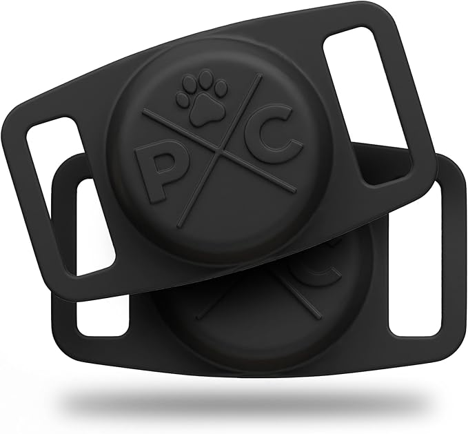 Pup Culture AirTag Collar (2 Pack) | Durable & Protective AirTag Holder - Track Your Pet Using Apple AirTag Technology