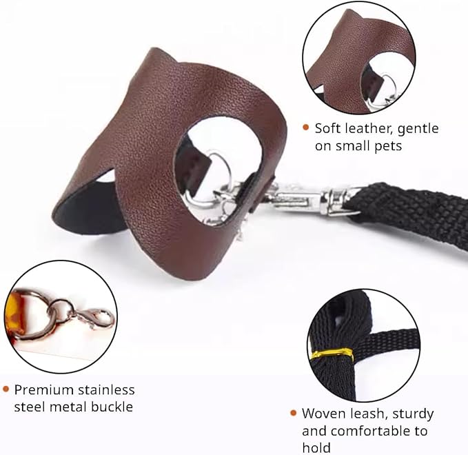 MANON ROSA Sugar Glider Harness & Leash Set - Escape-Proof 3-Piece Adjustable Vest for Squirrels Rats Mice Mouse & Small Animals - Hamster Gerbil Walking Gear, Pet Toy Accessories, Red