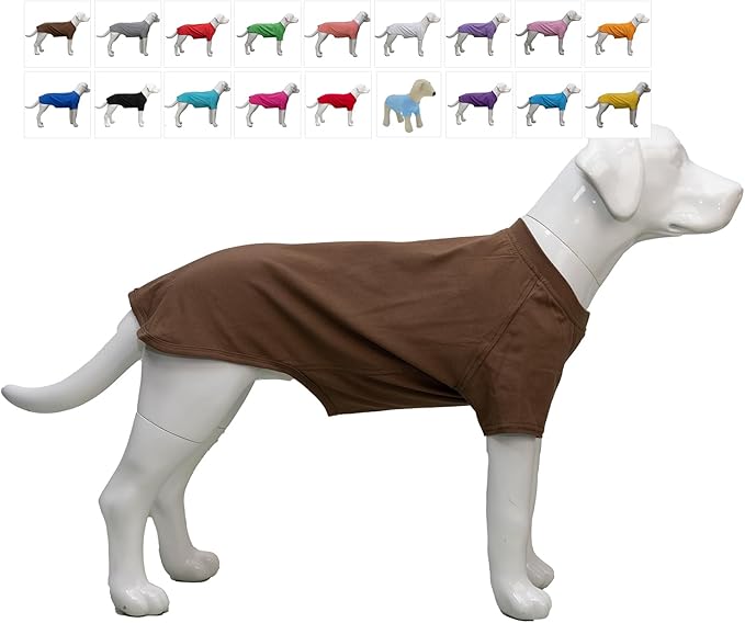 Lovelonglong 2019 Pet Clothing Dog Costumes Basic Blank T-Shirt Tee Shirts for Small Dogs Coffee M