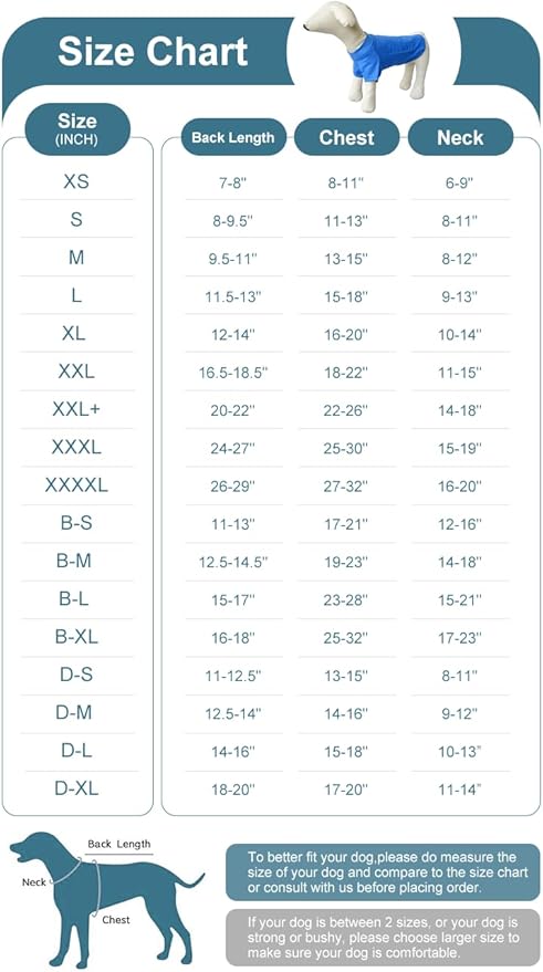 Lovelonglong Pet Clothing Dog Costumes Basic Blank T-Shirt Tee Shirts for Medium Large Dogs Blue XXXL