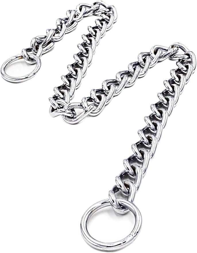 Freezx Dog Choke Collar Slip P Chain,Heavy Chain Metal Training Choke Collars, Adjustable Weather Proof Alloy Steel Necklace for Small Medium Large Dogs