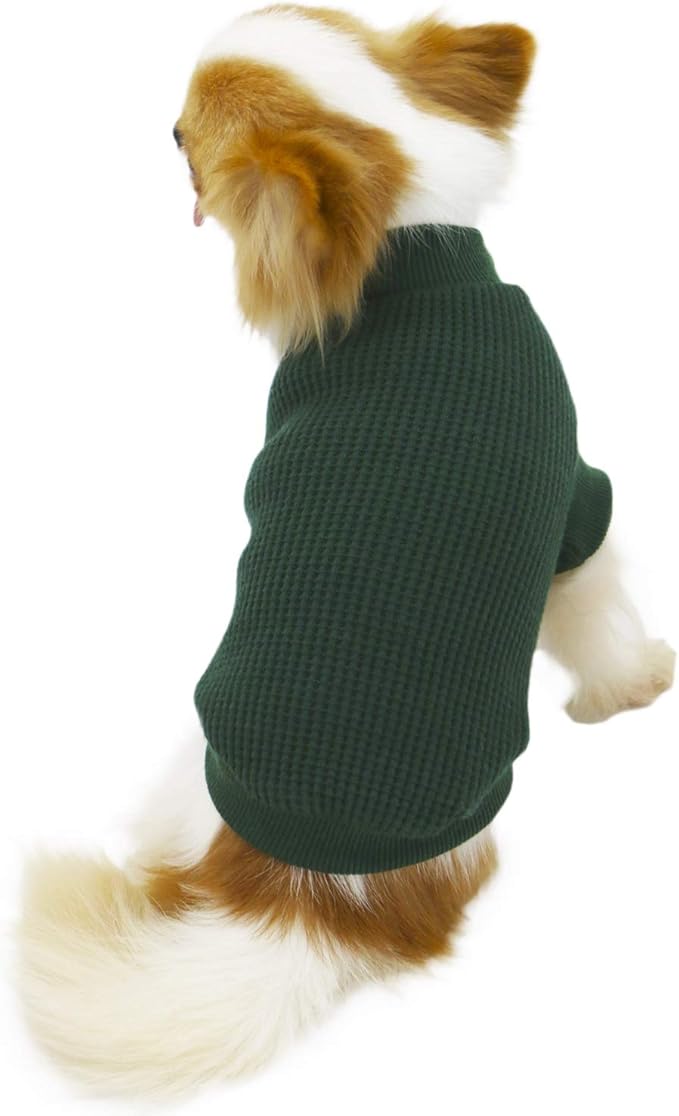 LOPHIPETS Lightweight Dog Sweaters for Puppy Small Dogs Puppy Chihuahua Yorkie Clothes-Atrovirens/M
