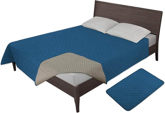 Easy-Going 100% Waterproof Dog Bed Cover, Non-Slip Pet Blanket for Furniture, Washable Couch Cover, Repleasement Sofa Cover (120X82 in,Peacock Blue)