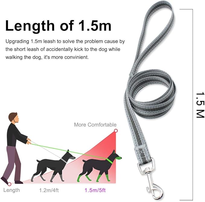 Puppy Harness and Leash Set - Dog Vest Harness for Small Dogs Medium Dogs- Adjustable Reflective Step in Harness for Dogs - Soft Mesh Comfort Fit No Pull No Choke (M, Black)