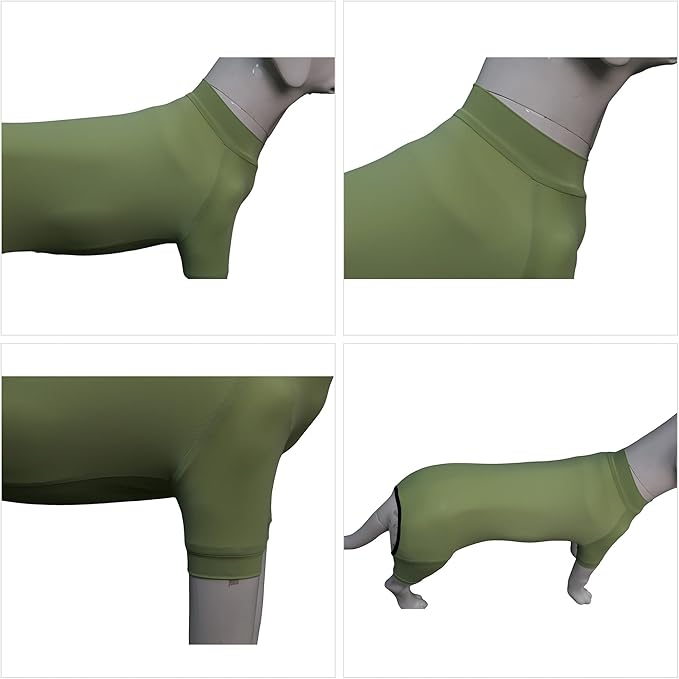 LoveLongLong Dog Jumpsuit with UV Protection and Quick-Dry Fabric for Spring Summer Pet Pajamas Light Green XL