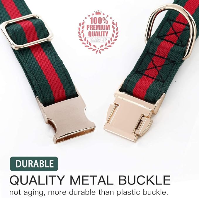 Premium Dog Collar, Cute Dog Collars Luxury Style, Durable Pet Collars with Metal Buckle Safety for Big Dogs