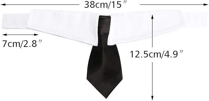 Segarty Dog Necktie, 6 PCS Pets Dog Cat Classic Neck Tie Dog Tuxedo Bow Tie Collar with Black Red Pink Striped Tie, Dog Costumes Bowties for Small Medium Male Boy Dogs Wedding Valentines Suit Groom