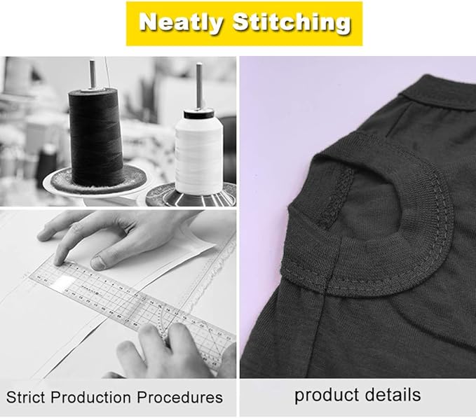 Chol&Vivi Dog Shirt Clothes, 4pcs Blank Dog Shirts Cotton Clothes Sleeveless Fit for Small to Extra Large Size, Pet Tank Top for All Breeds, Soft and Breathable, Light Blue/Green/Red/Orange, Medium