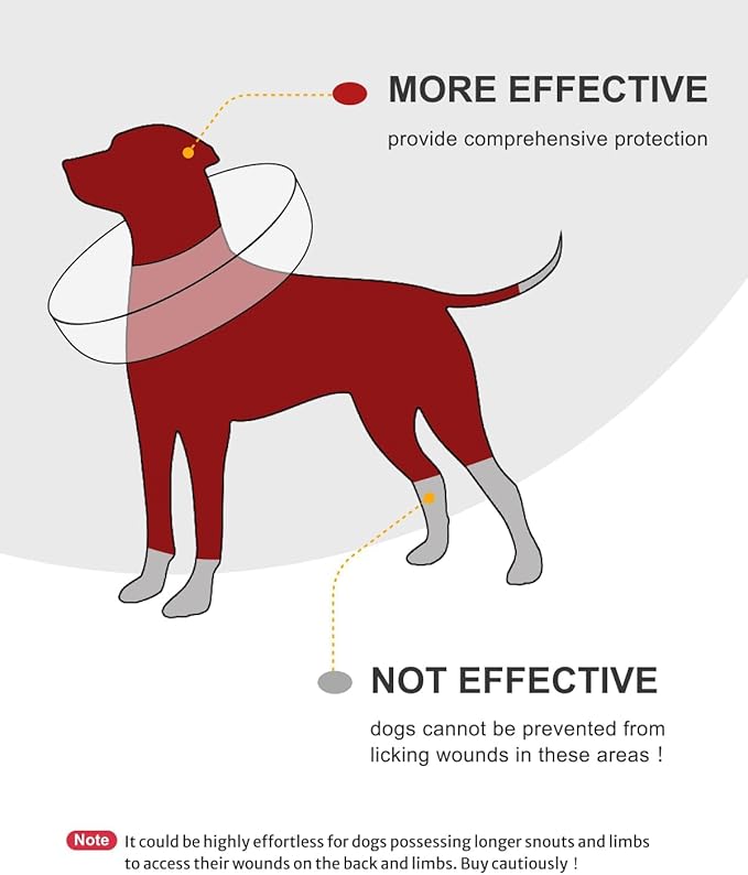 Dog Cone Collar for Small to Large Dogs for After Surgery, Pet Inflatable Neck Donut Collar Soft Protective Recovery Cone for Dogs and Cats - Alternative E Collar Does Not Block Vision - Orange,S