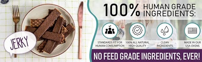Pet Jerky Factory Premium Duck and Blueberry 12 oz. Dog Jerky Treats | 100% Human Grade | USA Made | High Protein | Grain Free | Limited Ingredients | No Filler | BHA-BHT Free | Soft-Tender