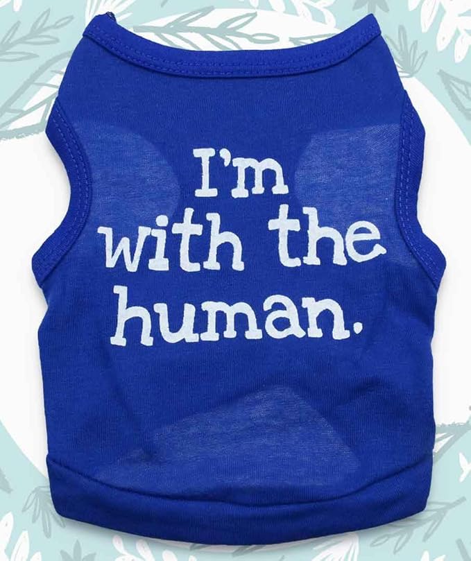 6 Packs Funny Cute Puppy Shirts - Boy Dog T Shirts for Small Dogs & Boys - Cat Clothing Female Vest Apparel, Medium