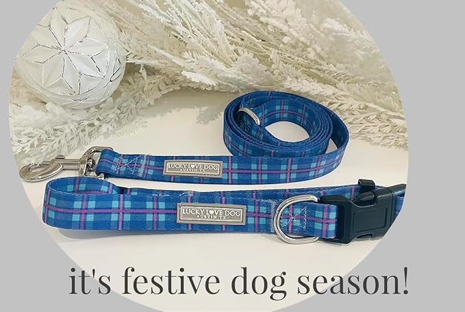 Lucky Love Dog - Adjustable Dog Collar and Leash Set with Easy Click Buckle for Small to Large Dogs, Durable, & Comfortable Collar for Male & Female Dogs, Puppies & Adult Ones - Scotty Combo, Medium