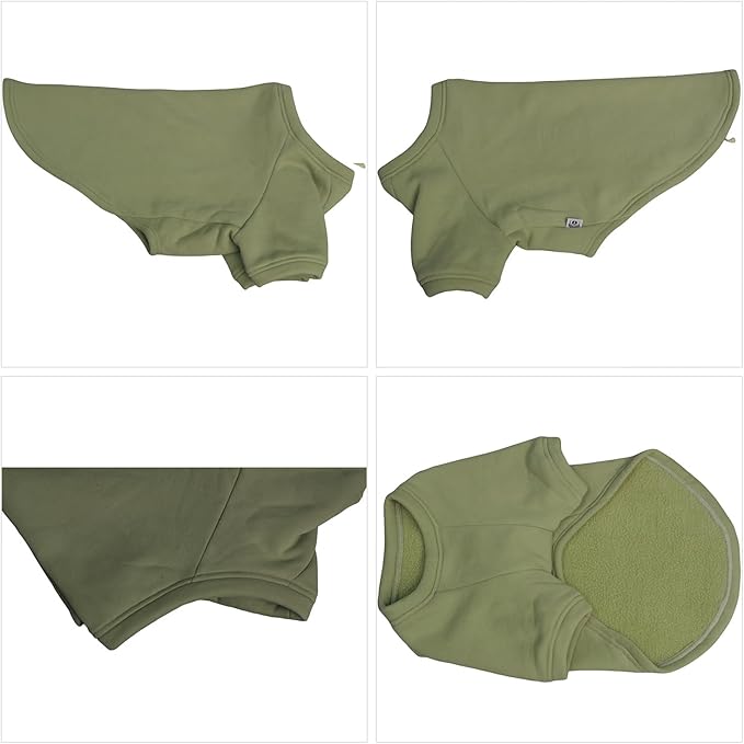 Lovelonglong Sweatshirt Cold Weather Pullover Autumn and Winter T-Shirts for Small Medium Large Size Dogs Grass-Green XL