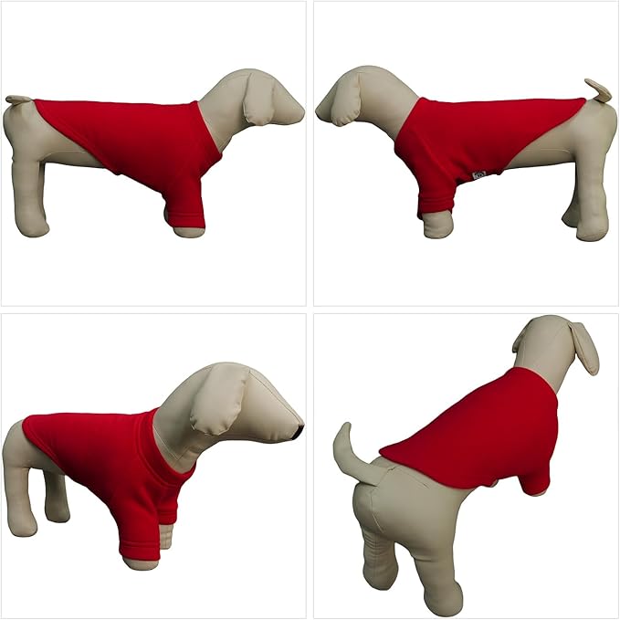 Lovelonglong Sweatshirt Cold Weather Pullover Autumn and Winter T-Shirts for Small Medium Large Size Dogs Red 2XL