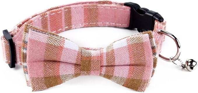 SuperBuddy Dog Collar, Adjustable Dog Collar with Bowtie, Pet Collar for Dog Soft Bowtie Dog Collars for Small Medium Large Pet