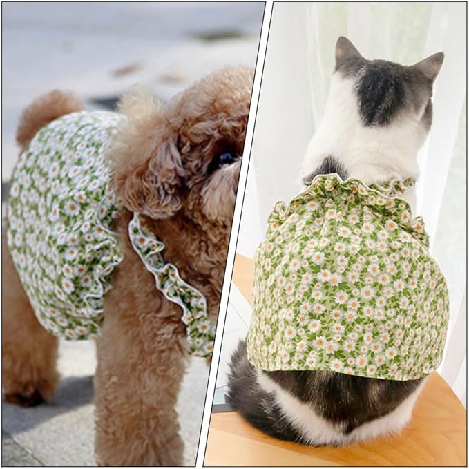 Floral Dog Dress Dogs Cats Cute Princess Puppy Kitten Skirt Pet Clothes Chihuahua Yorkies Dog Birthday Dress Spring Outfits Pets