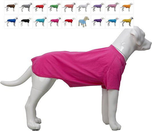 Lovelonglong Pet Clothing Dog Costumes Basic Blank T-Shirt Tee Shirts for Small Dogs Rosered S