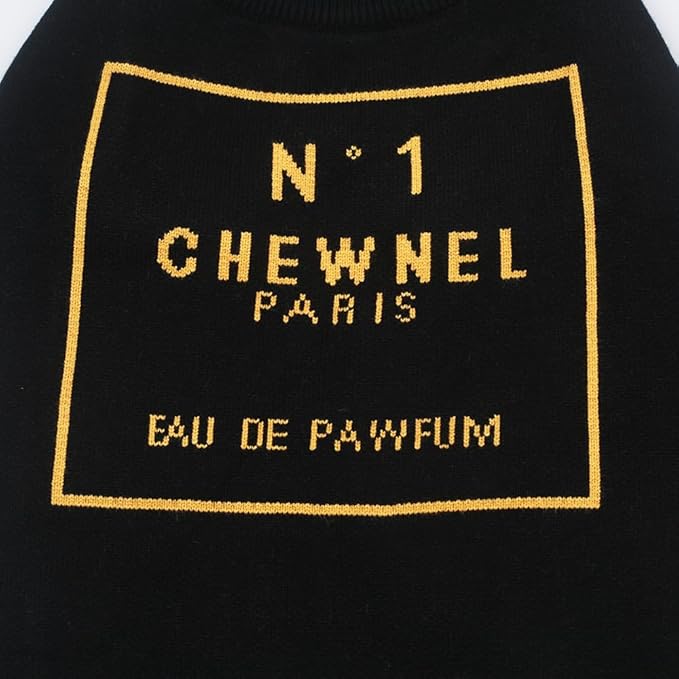 Designer Dog Clothes Sweater Shirt Outfit Small XS Teacup Cute Dogs Puppies French Bulldog Dachshund Chihuahua Cats Maltese Boy Girl (Medium, Chewnel)