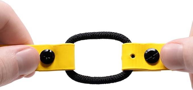 Educator Quick Snap Bungee Dog Collar, Biothane, Waterproof, Odorproof, Easy Connect and Disconnect Clasp and D Ring with Comfort Bungee Loop, Adjustable for Custom Fit, 1-Inch, Yellow