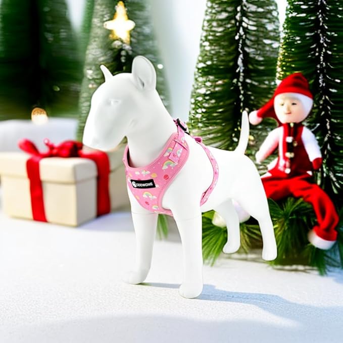 Dog Cat Harness and Leash Set, Puppia Soft Mesh Padded and Adjustable Puppy Vest Cute Dog Clothes Escape Proof Easy Walk Pet Accessories