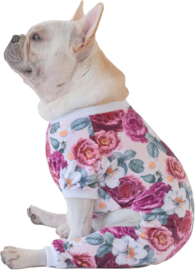 CuteBone Dog Pajamas Flower Puppy Clothes Soft Pjs Birthday Outfit Girl P178S Small