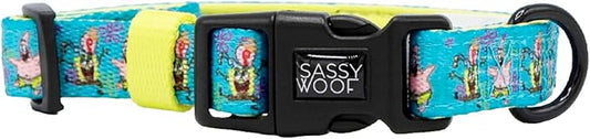 Dog Collar Spongebob Squarepants™ Jelly Fishin' - S, Adjustable, Durable, Comfortable and Stylish Pet Accessories for Small Dogs - Officially Licensed