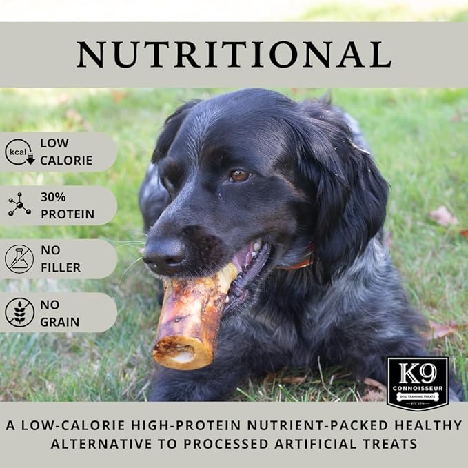 K9 Connoisseur Beef Marrow Dog Bones Long Lasting for Aggressive Chewers - USA Made Single Ingredient Dynamo Bone for Small and Medium Dogs Upto 50 Pounds - 3 Pack