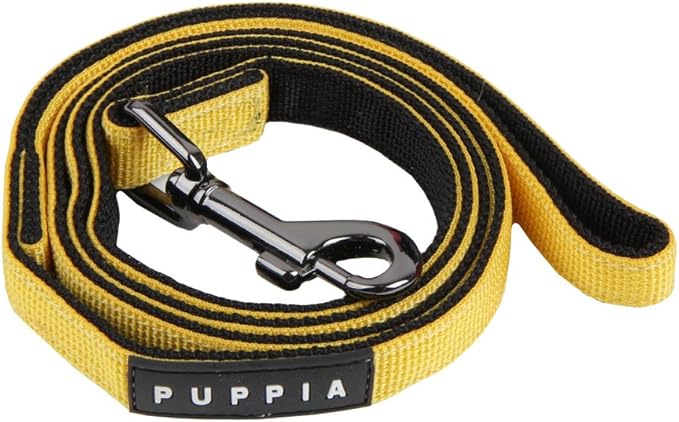 PUPPIA Two Tone Dog Lead Strong Durable Comfortable Grip Walking Training Leash for Small & Medium Dog, Yellow, Large