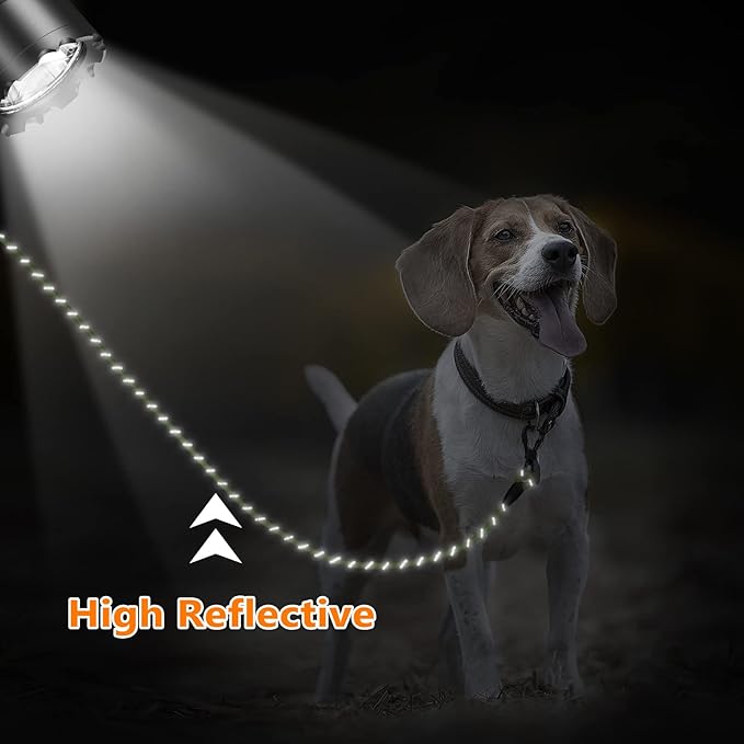 Long Dog Leash for Dog Training 10FT/15FT/20FT/30FT/40FT/50FT/100FT Reflective Leash with 2 Hooks, Heavy Duty Dogs Lead for Large Medium Small Dogs Outside Walking Camping Yard, Green 15FT