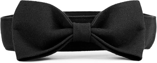 Segarty Dog Bowtie, Adjustable Black Bowtie Collar for Large Dogs, Durable Dog Neck Tie Tuxedo Comfortable Cotton Boy Pets Bows Grooming Accessories for Formal Wedding Holiday Birthday Gift Party