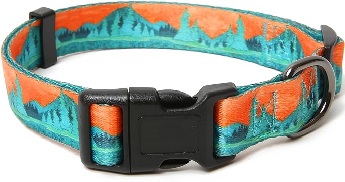 Timos Dog Collar, Adjustable Soft Dog Collar for Small Medium Large Dogs, Patterned Puppy Collars with Quick Release Buckle for Boy and Girl Female Dogs,XS Length 8.5''-11''