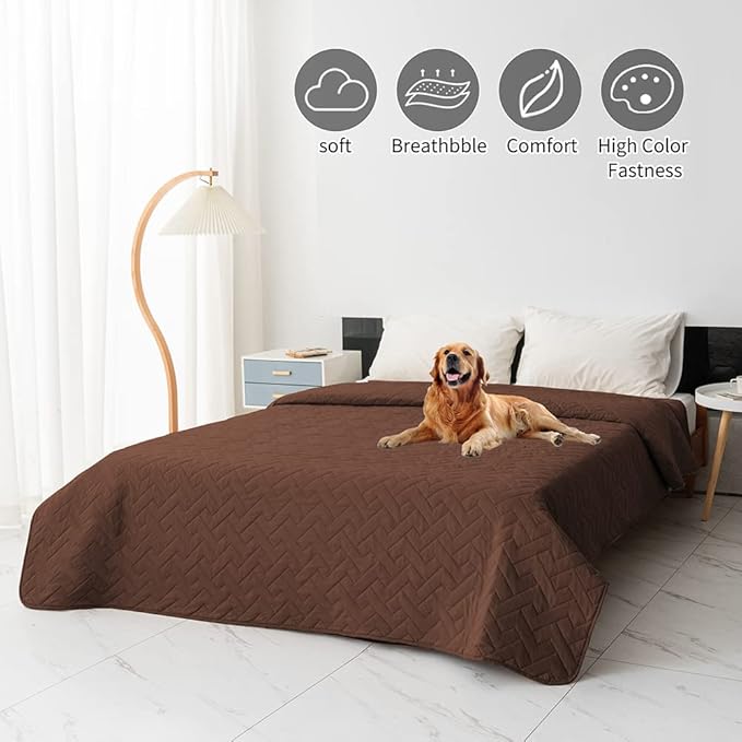fuguitex Waterproof Dog Bed Cover Couch Cover for Pet Anti-Slip Cat Mat Pet Pad Blanket for Sofa Chair Recliner Bed Furniture Protrctor