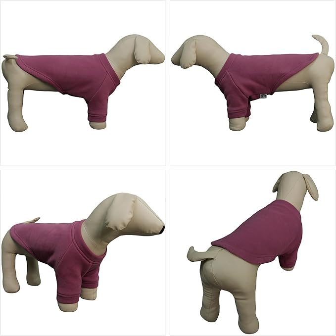 Lovelonglong Dog Sweatshirt for Small Medium Large Dogs - Cold Weather Pullover - Autumn and Winter T-Shirts - Taro-Purple - 4XL