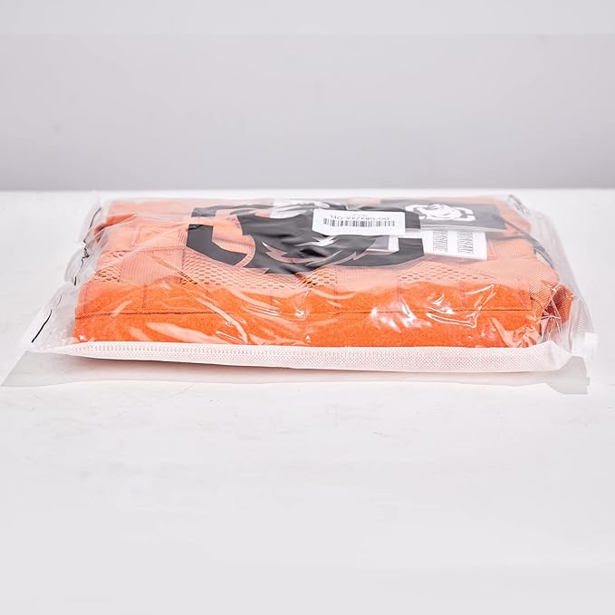 OneTigris No Pull Tactical Dog Harness for Large Dog, Mesh Design Breathable Service Dog Vest with Handle, Military Dog Vest Harness with Molle Panels for Walking Hiking Training (Orange, Large)