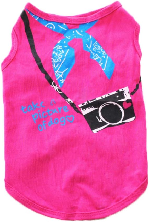 Dog Clothes for Small Medium Puppy Girl Summer Shirt Costume for Chihuahua Yorkie Female Pet Outfits Sweatshirt Cat Clothing Pink Vest Apparel Accessories Ropa De Perros Pequeños Camisas para