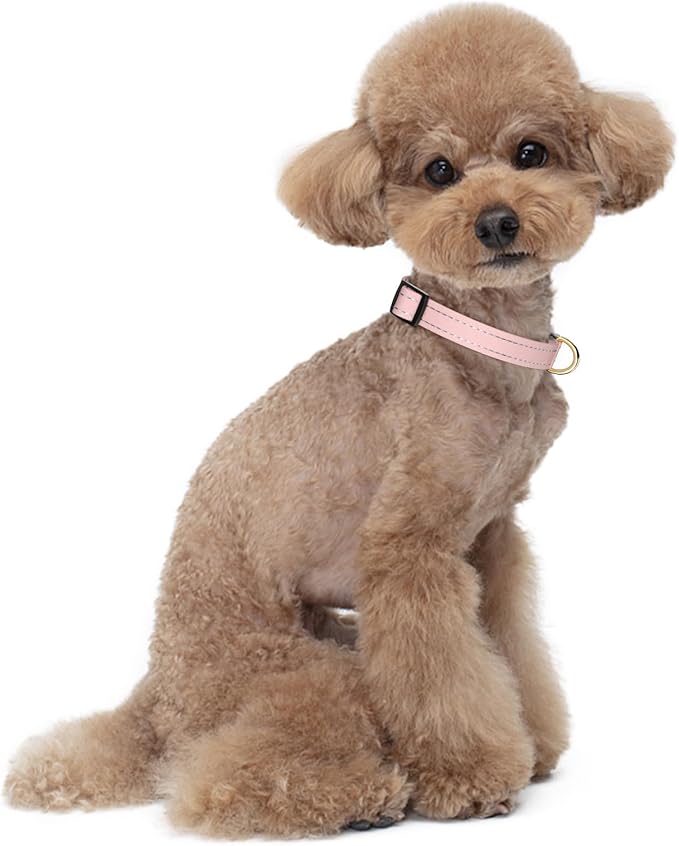 Reflective Dog Collar for Small Dogs Cats, Cute Adjustable Heavy-Duty Nylon Puppy Collars for Boy and Girl Female, Soft Pet Accessories with Quick Release Buckle, Neck 10-16", Pink