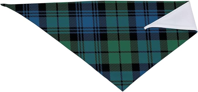 Triangle Plaid Tartan Scottish Clan Campbell Cat & Dog Scarf, Plaid Pet Scarf for Small to Large Dogs & Cats