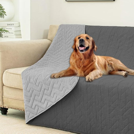 Ameritex 100% Waterproof Dog Bed Blankets Double Sided Dog Couch Cover Knurling Pattern pet Bed Cover Reversible Furniture Couch Sofa Car for Puppy Kids